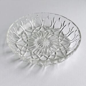 French Brilliant Cut Motif Clear Trinket Dish, Vintage Vereco France
